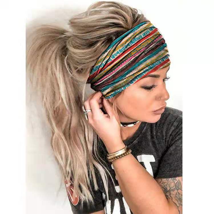 Floral Silk Yoga Hairband