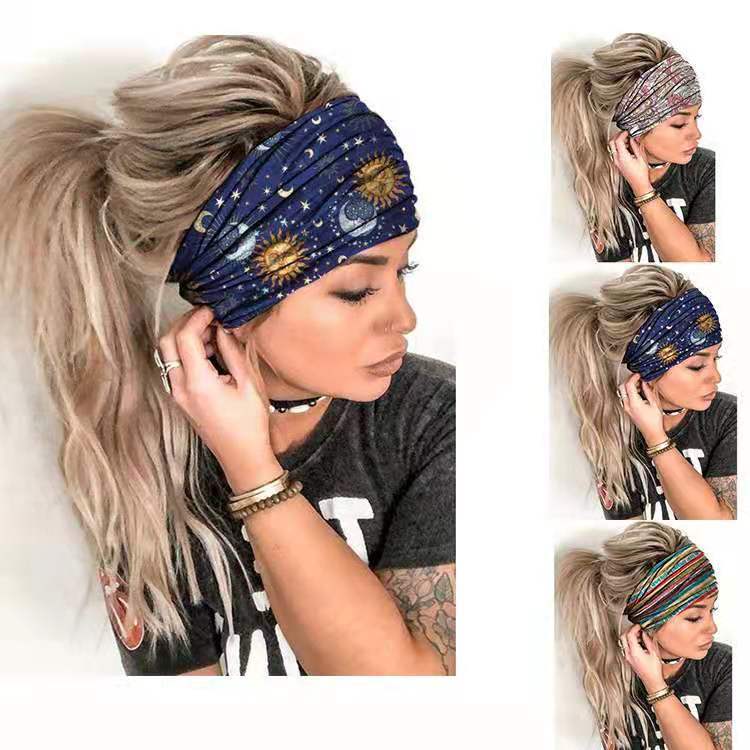 Floral Silk Yoga Hairband