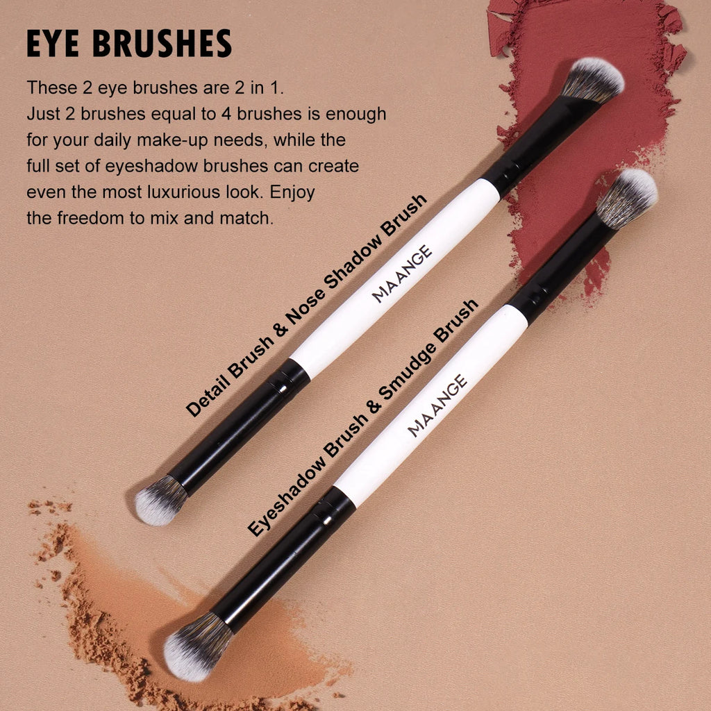MAANGE Makeup Brushes 6Pcs Professional Synthetic Makeup Brush Set Foundation Concealer Kabuki Face Travel Makeup Brushes set