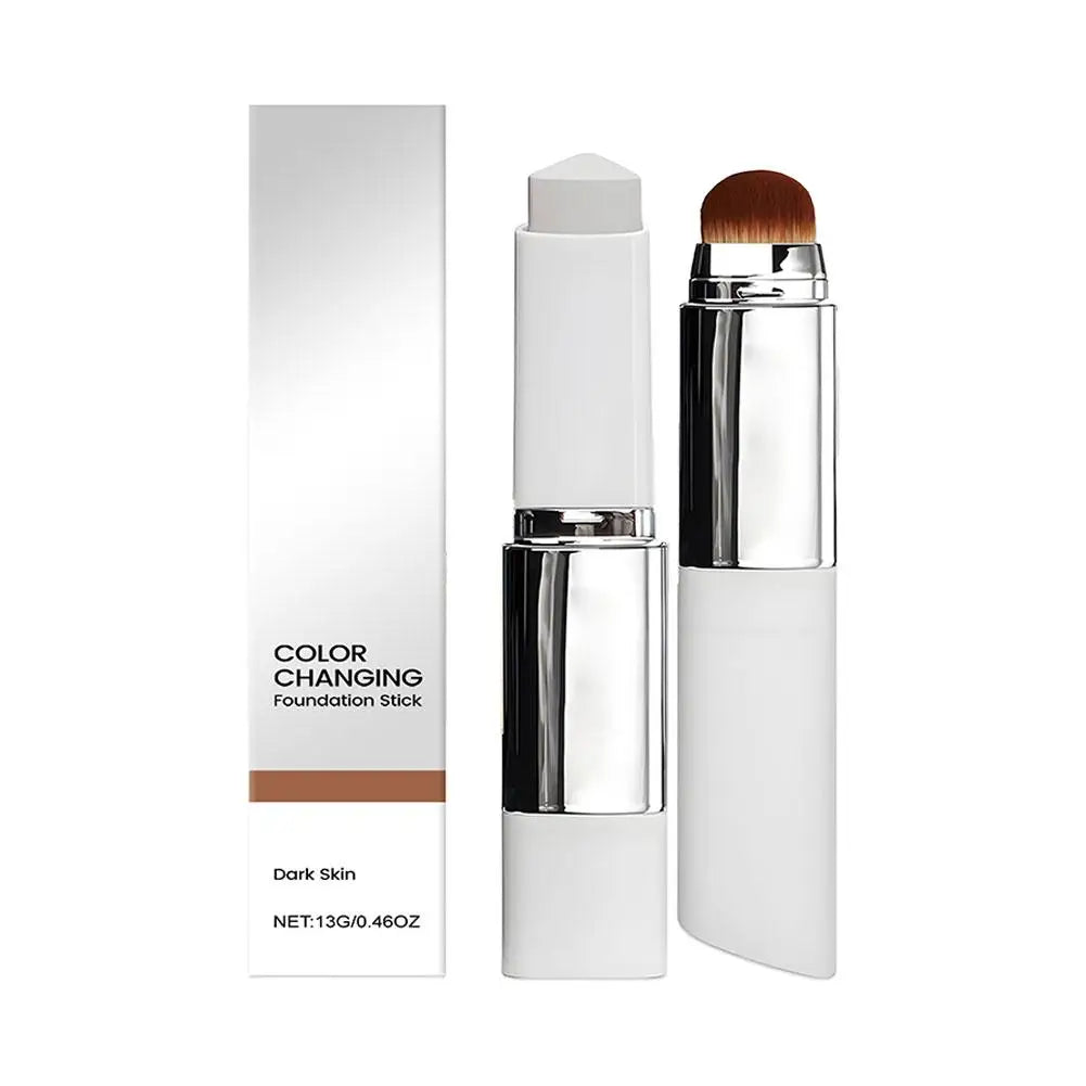 Color-changing foundation providing seamless skin tone adaptation for flawless makeup application