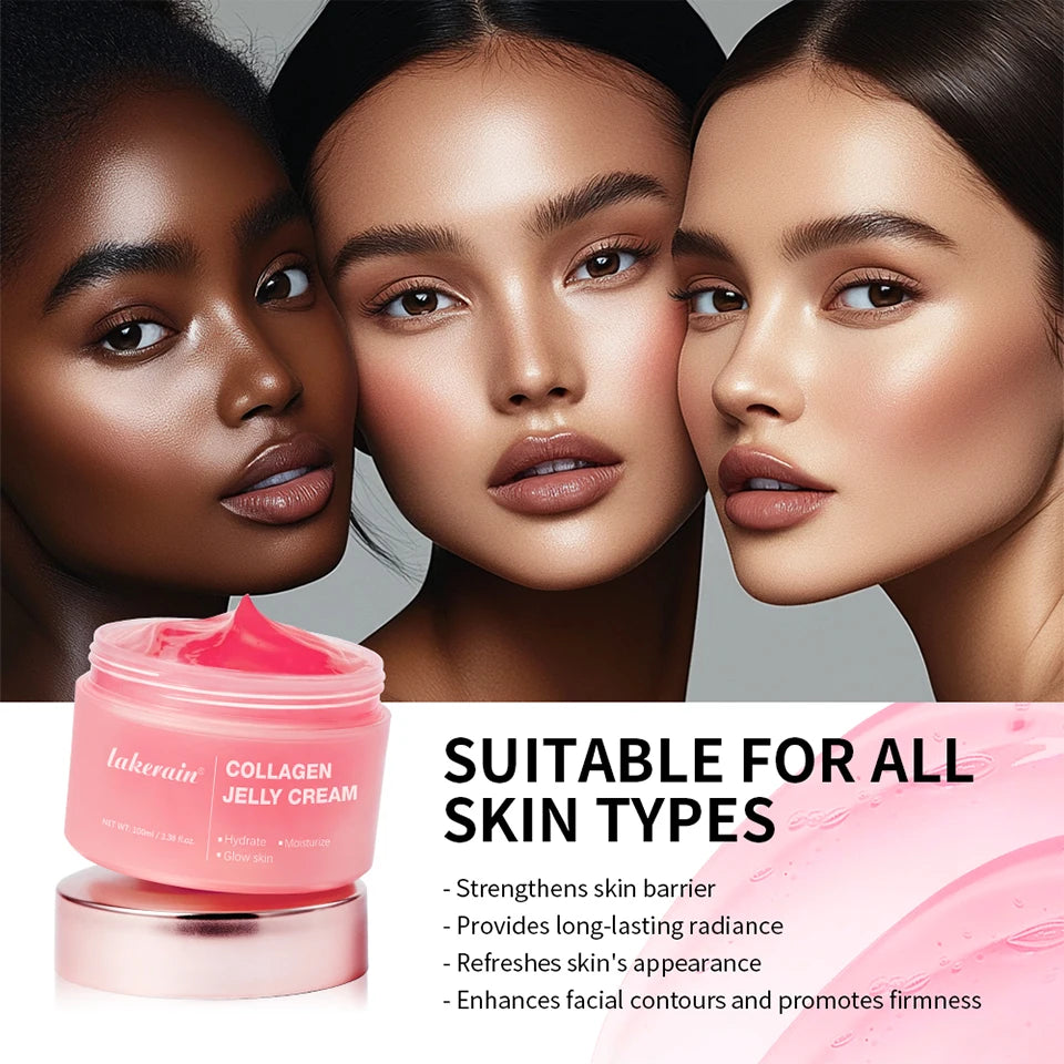Deep Hydrating Collagen Jelly Cream Moisturizing Tightening Soothing Anti-Aging Firmness Hydration Cream Skincare Cosmetics