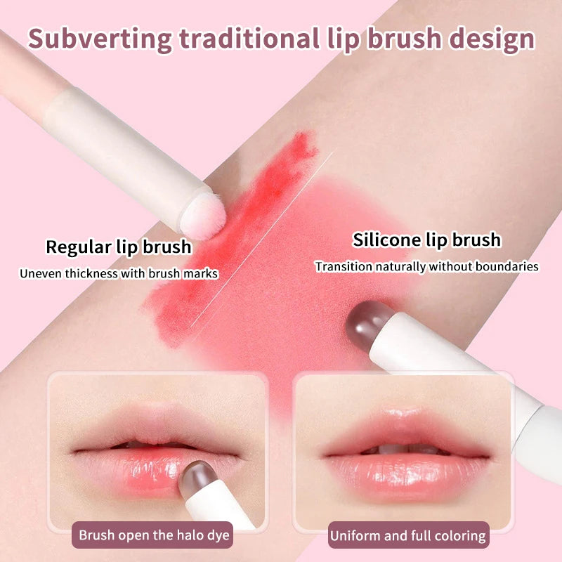Silicone Lip Brush With Cover Angled Concealer Brushes Lip Balm Lip Gloss Angled Head Concealer Brushes Cat Paw Make Up Brushes