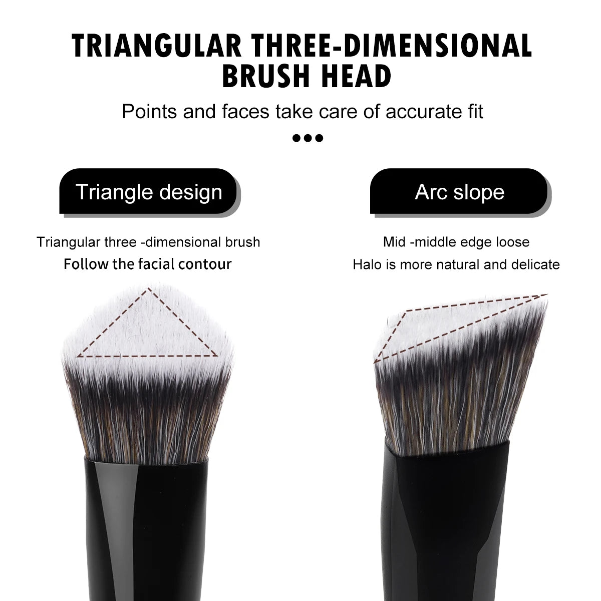 MAANGE Makeup Brushes 6Pcs Professional Synthetic Makeup Brush Set Foundation Concealer Kabuki Face Travel Makeup Brushes set