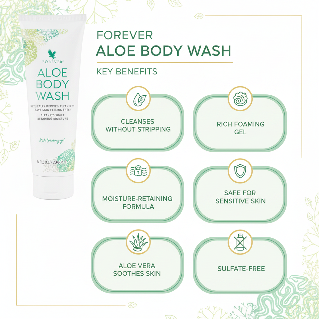 Forever™ Aloe Body Wash | Moisture-Retaining Natural Body Wash