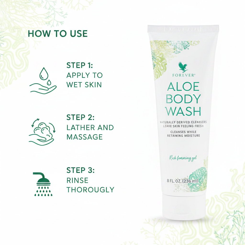 Forever™ Aloe Body Wash | Moisture-Retaining Natural Body Wash